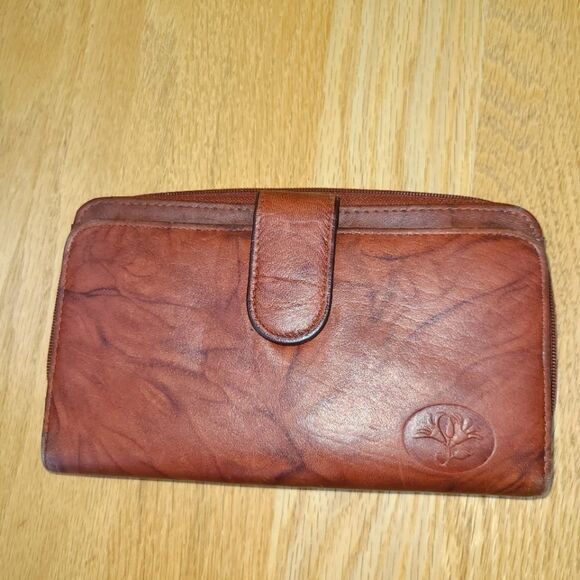 Buxton Brown Leather Wallet, Top Grain Cowhide - Picture 1 of 8